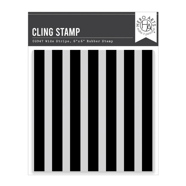 Wide Stripe Bold Print Cling Rubber Stamp