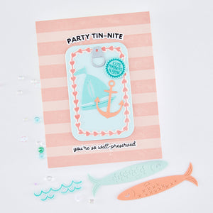 Wide Stripe Bold Print Cling Rubber Stamp