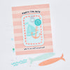Wide Stripe Bold Print Cling Rubber Stamp