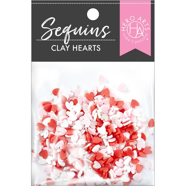 Mini Clay Hearts Embellishments