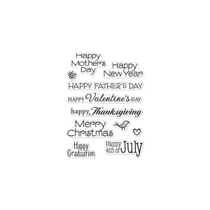 Year Round Messages Clear Stamp Set