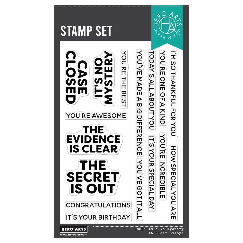 Hero Arts Its No Mystery Stamp Set