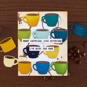Hero Arts Bring Coffee Clear Stamp Set