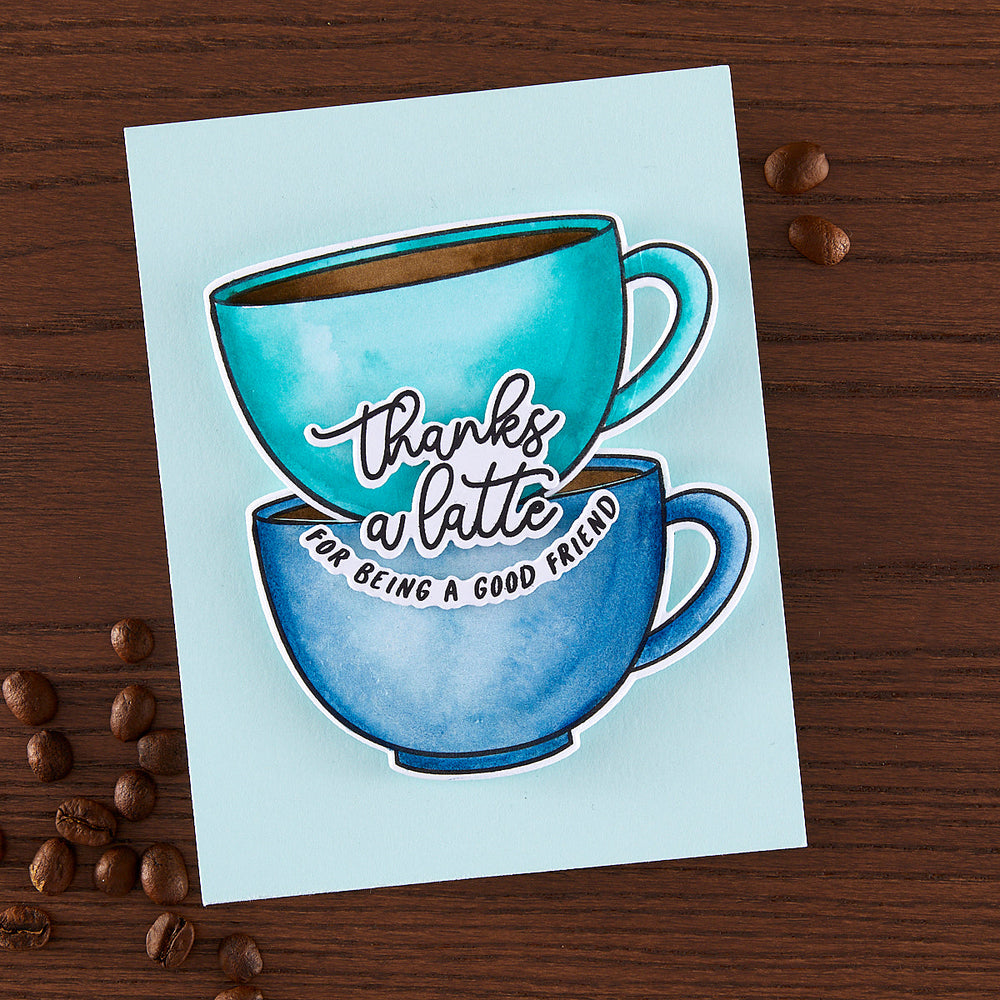 Hero Arts Coffee or Tea Clear Stamp Set
