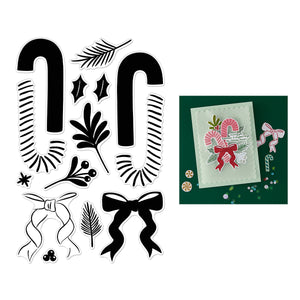 Candy Cane Swag Clear Stamp Set