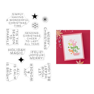 Modern Holiday Greetings Clear Stamp Set