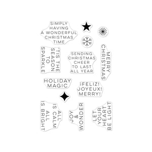 Modern Holiday Greetings Clear Stamp Set