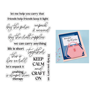 Keep Calm Sentiments Clear Stamp Set by Sheri Ballantyne