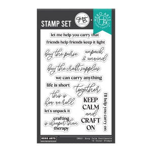 Keep Calm Sentiments Clear Stamp Set by Sheri Ballantyne