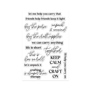 Keep Calm Sentiments Clear Stamp Set by Sheri Ballantyne