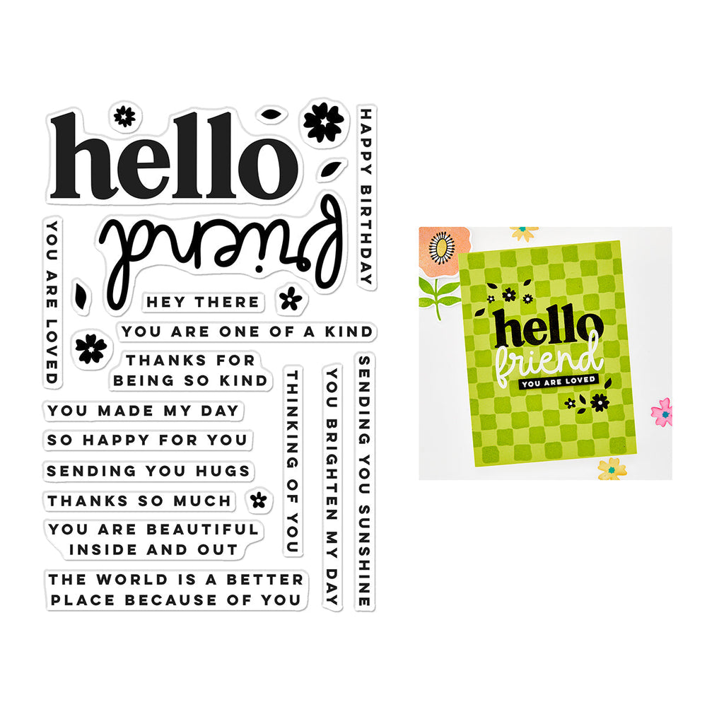 Hello Friend Clear Stamp Set