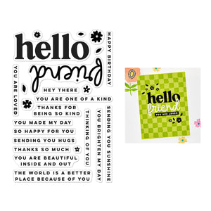 Hello Friend Clear Stamp Set