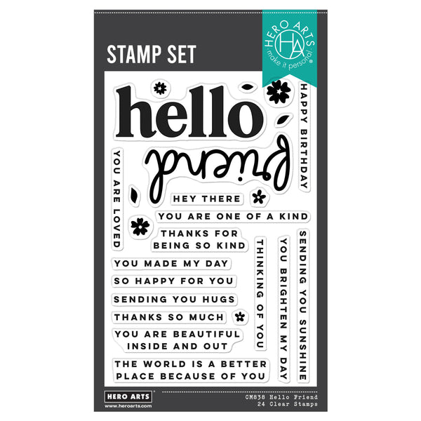 Hello Friend Clear Stamp & Die Bundle