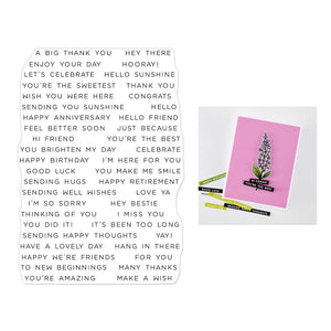 Everyday Sentiment Strips 2 Clear Stamp Set