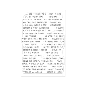 Everyday Sentiment Strips 2 Clear Stamp Set