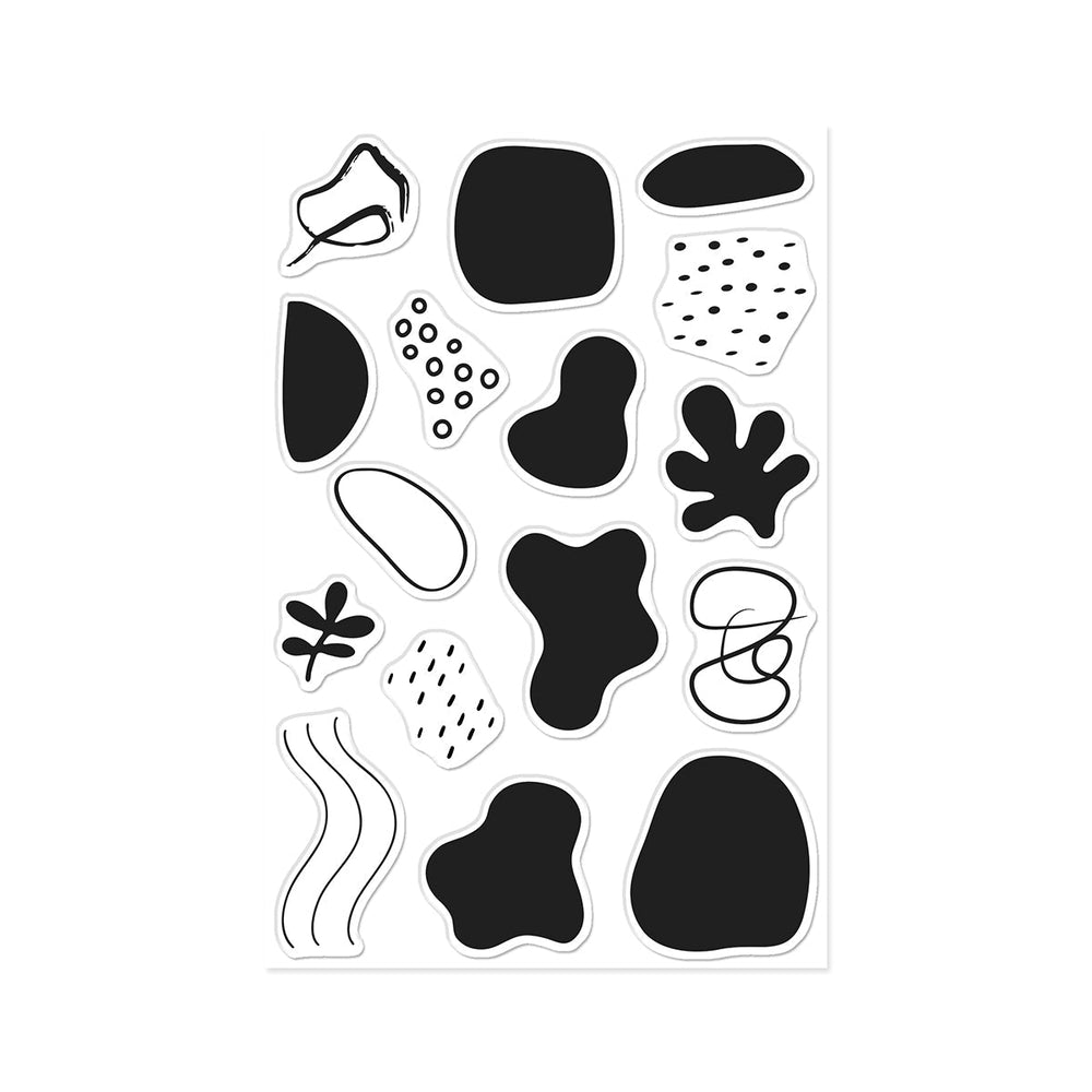 Organic Shapes Clear Stamp Set