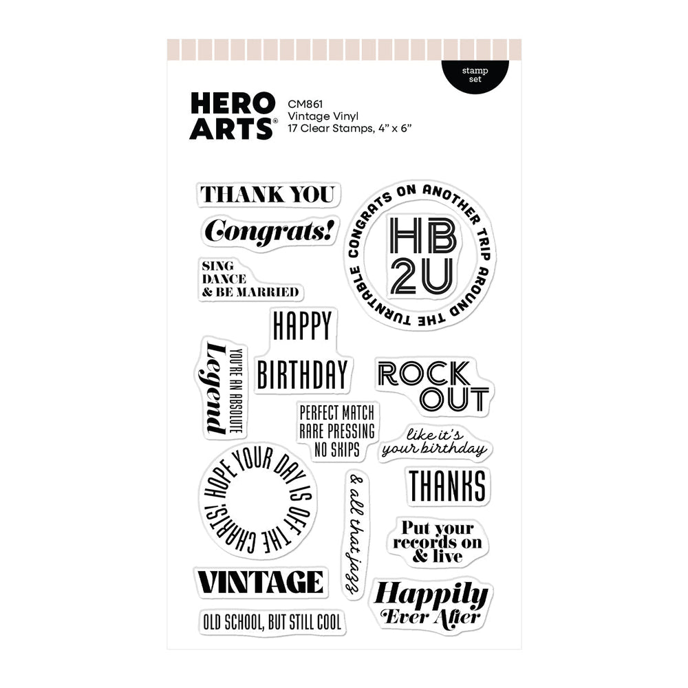 Vintage Vinyl Stamp Set