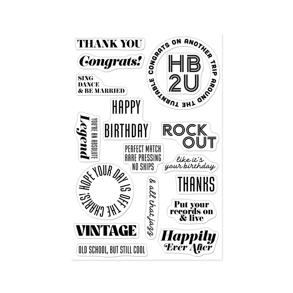 Vintage Vinyl Stamp Set