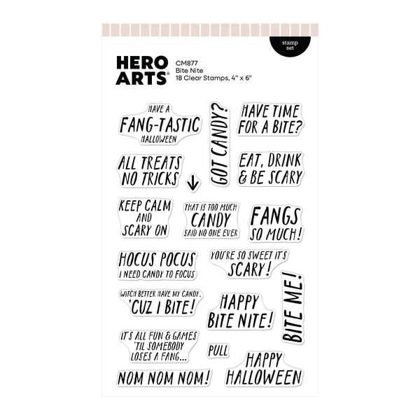 Hero Arts Bite Nite Clear Stamp Set