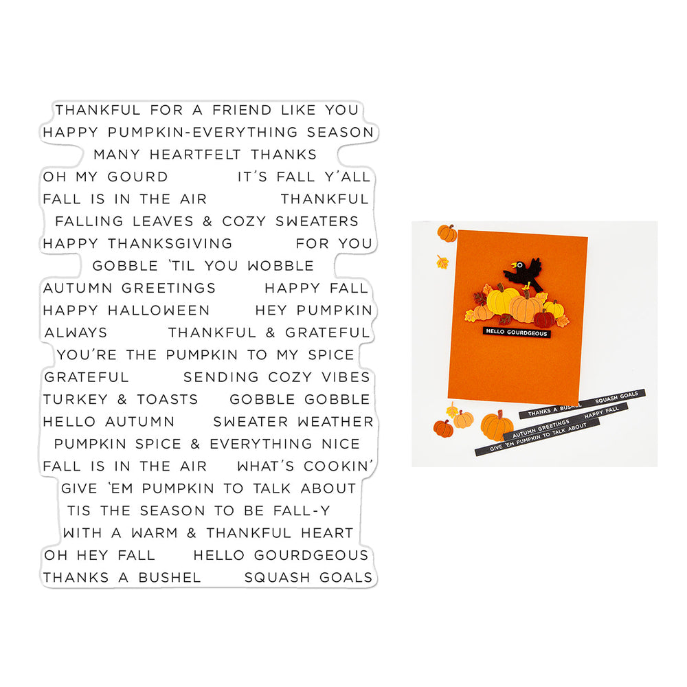 Hero Arts Autumn Greetings Clear Stamp Set