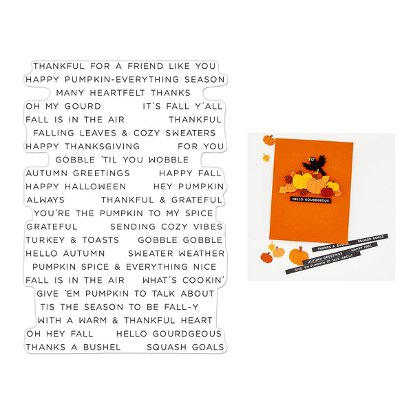 Hero Arts Autumn Greetings Clear Stamp Set