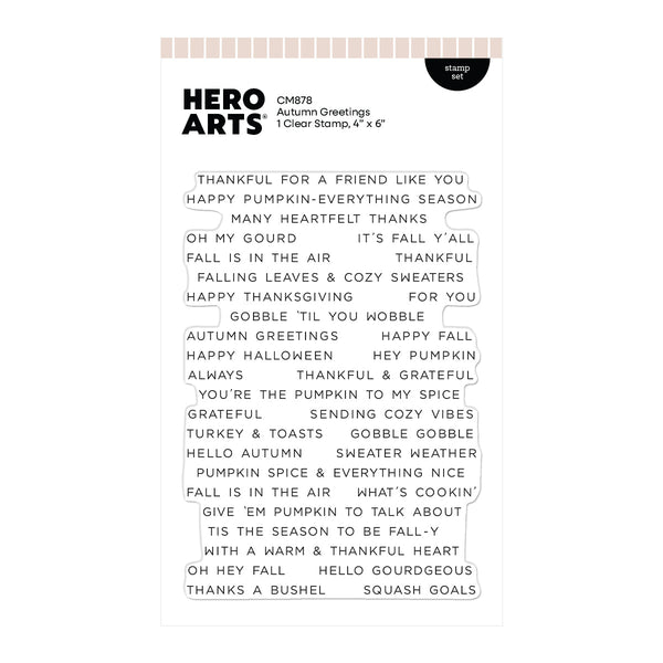 Hero Arts Autumn Greetings Clear Stamp Set