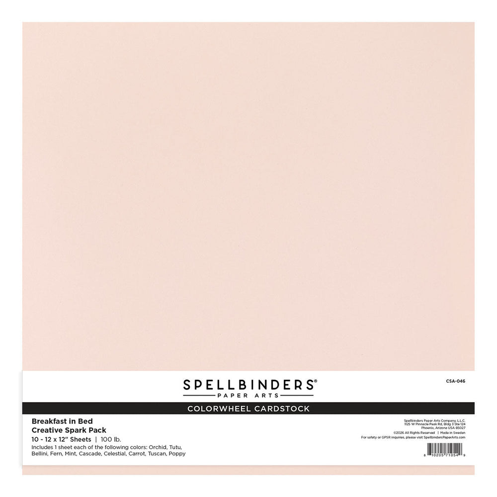 Breakfast in Bed Creative Spark ColorWheel Cardstock Assortment 12" x 12" - 10 Sheets