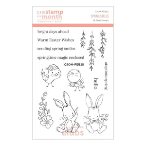 Spring Smiles -  Clear Stamp of the Month
