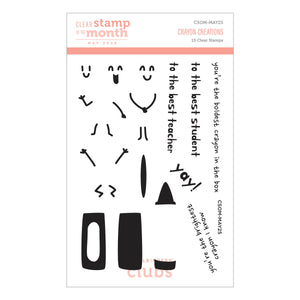 Crayon Creations -  Clear Stamp of the Month