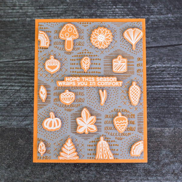 Autumn Whim - (Dies Only) Coordinates with the Clear Stamp of the Month