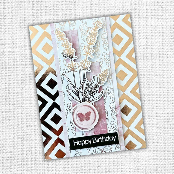 Paper Rose - Gold Foil Lavender & Roses 12x12 Deluxe Paper Collection