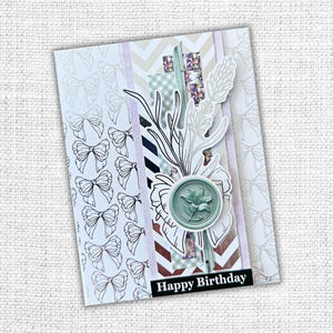 Paper Rose - Silver Foil Lavender & Roses 12x12 Deluxe Paper Collection