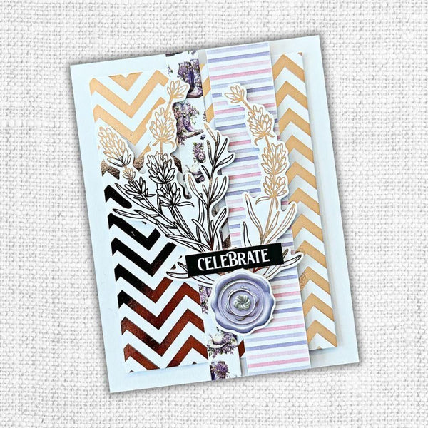 Paper Rose - Rose Gold Foil Lavender & Roses 12x12 Deluxe Paper Collection