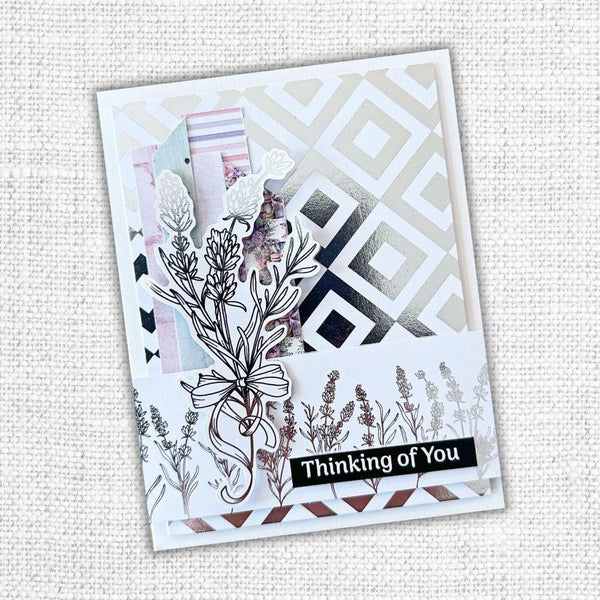 Paper Rose - Silver Foil Lavender & Roses 12x12 Deluxe Paper Collection