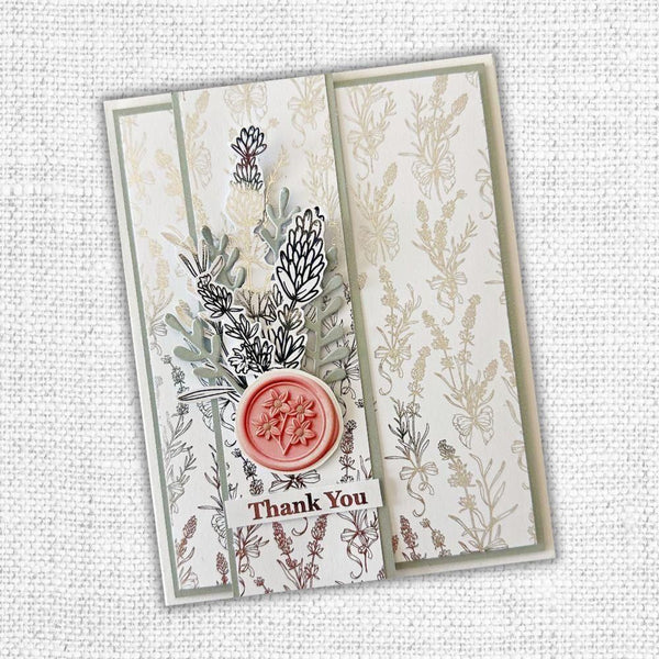 Paper Rose - B & W Lavender & Roses Die Cuts