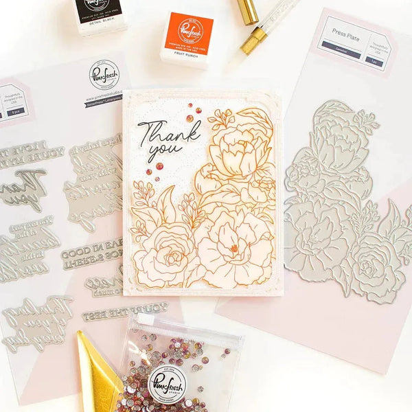 PinkFresh Studio Camellias Press Plate