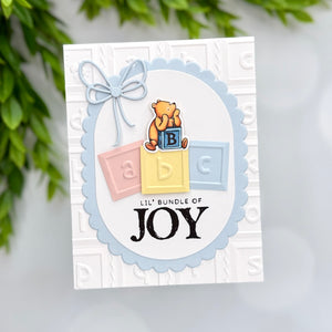 Classic Pooh Baby Blocks 3D Embossing Folder with Simple Stories