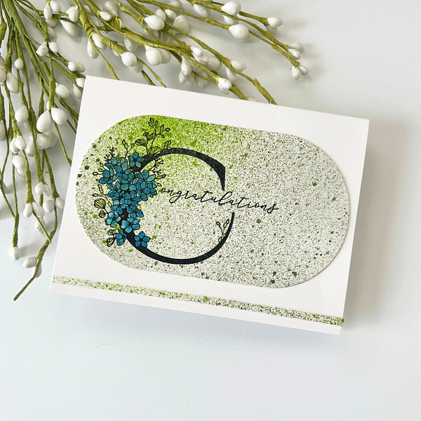 Floral C and Sentiment Press Plate