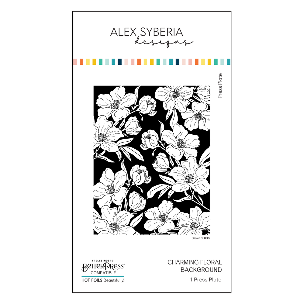 Alex Syberia Designs - Charming Floral Background Press Plate