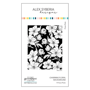 Alex Syberia Designs - Charming Floral Background Press Plate