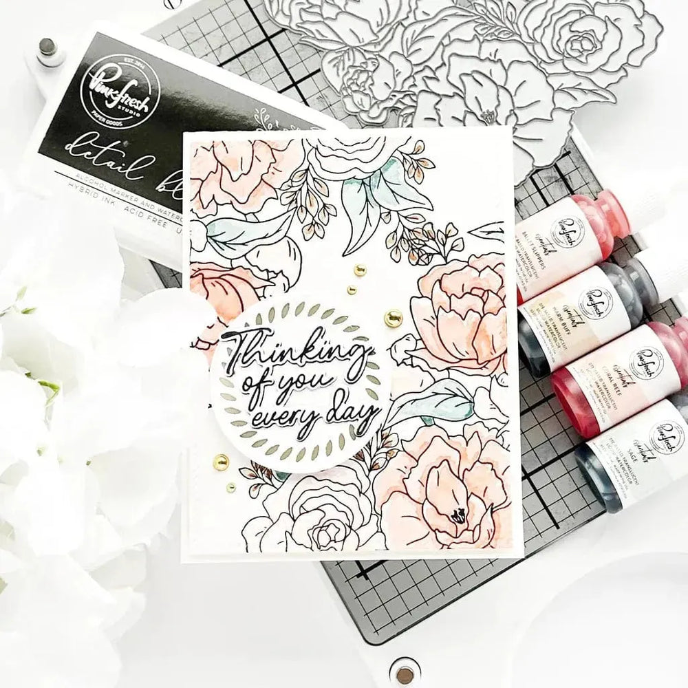 PinkFresh Studio Camellias Press Plate