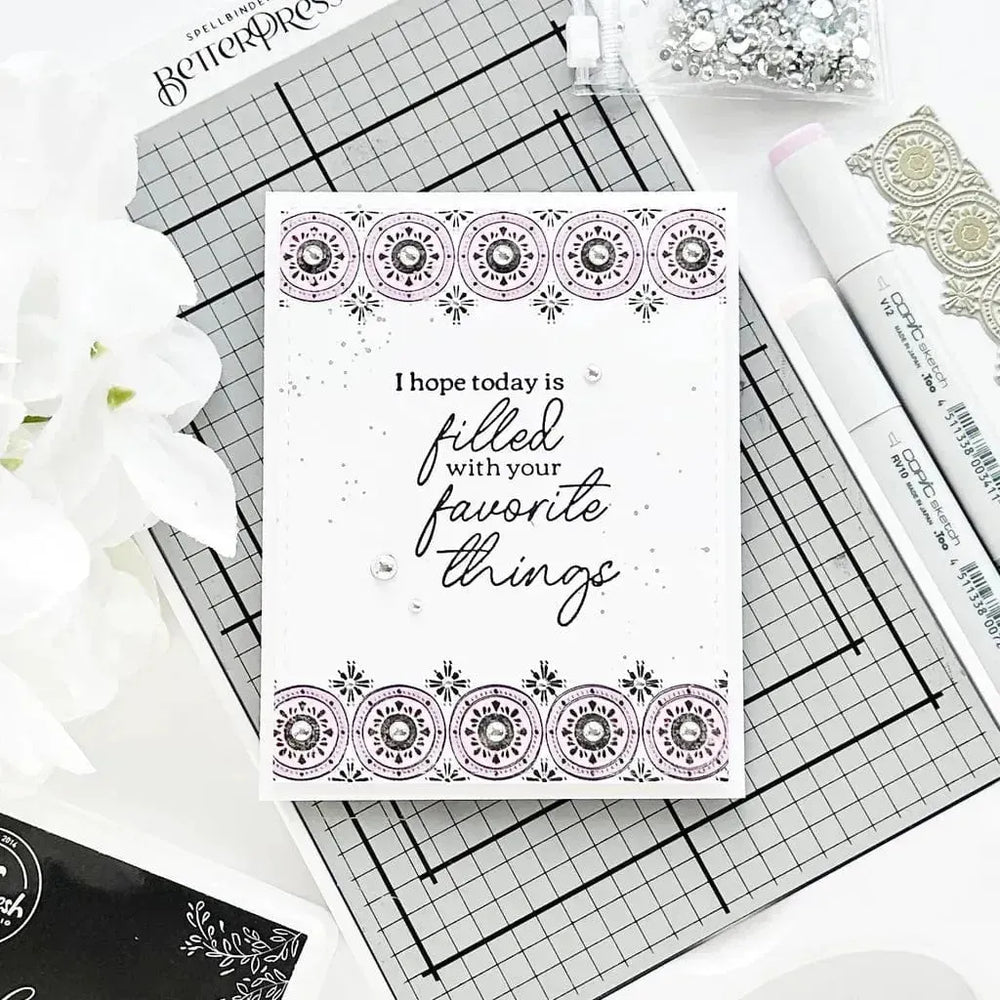 PinkFresh Studio Medallion Border Press Plate