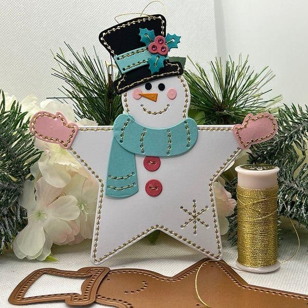 Felt Snowman Star Etched Dies by Nichol Spohr