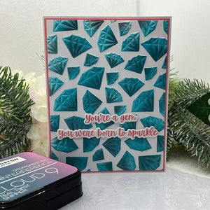 Born to Sparkle 3D Embossing Folder and Stencil Bundle from the Bougie Birthday Collection by Nina Boettcher