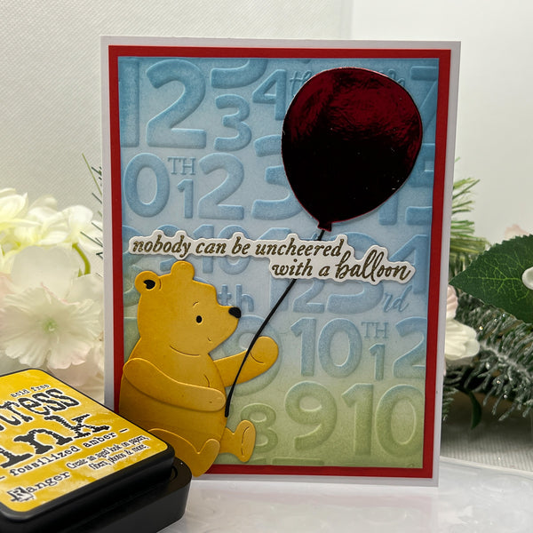 Classic Pooh Birthday Numbers 3D Embossing Folder