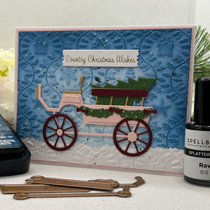 Christmas Horse-Drawn Wagon Etched Dies by Annie Williams