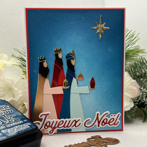 French Holiday Sentiments Etched Dies