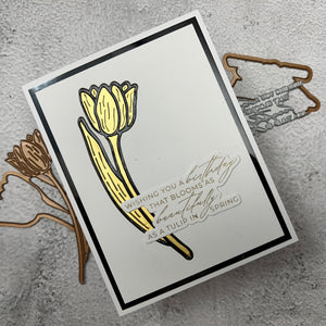 Bouquet of Hugs Sentiments Press + Foil Plate & Die Set by Yana Smakula