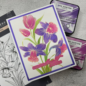 Tulips and Daffodils Press + Foil Plate and Stencil Bundle by Yana Smakula