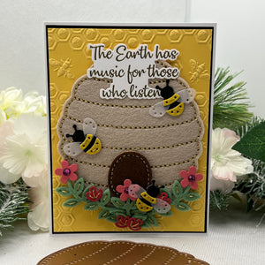 Felt Floral Beehive Etched Dies by Nichol Spohr